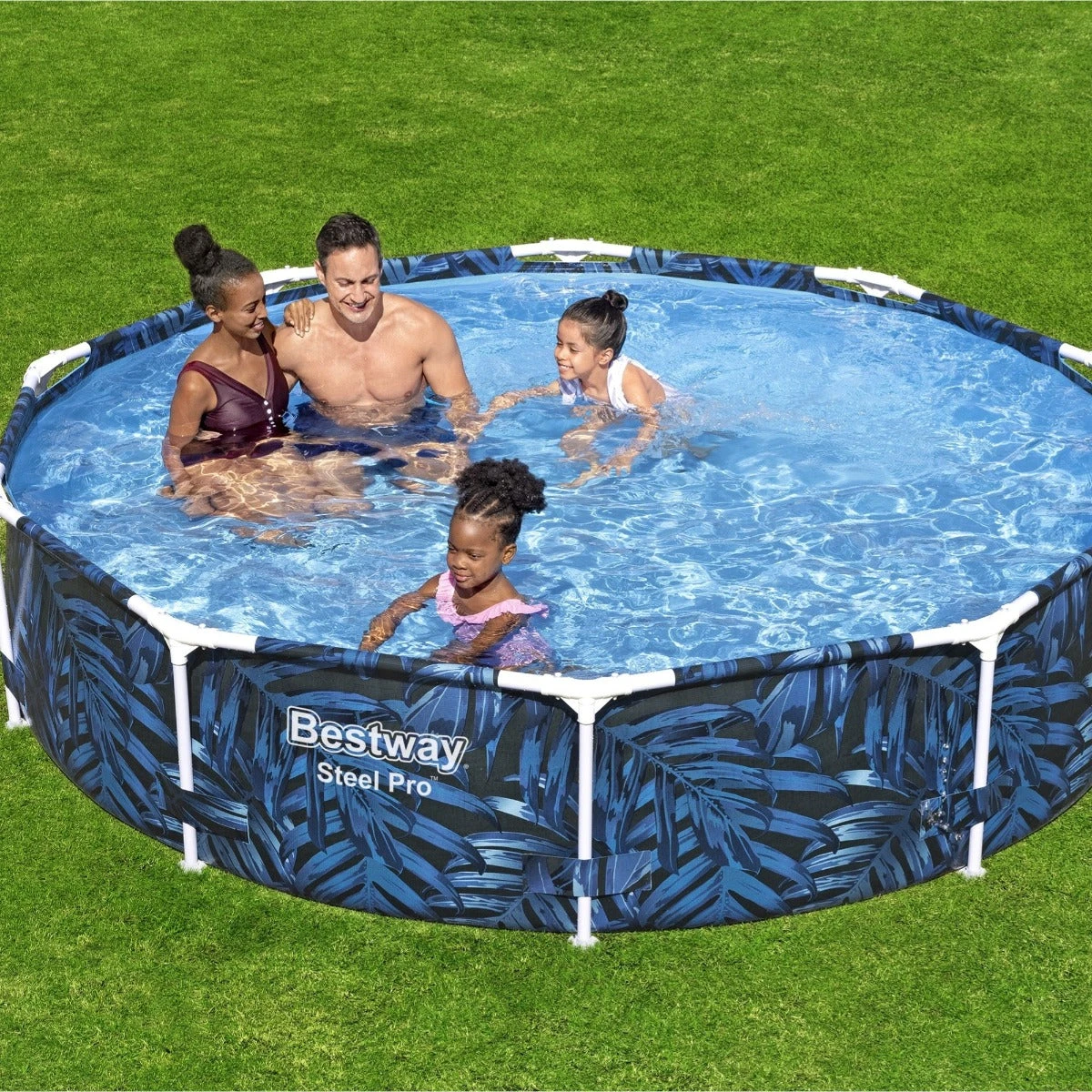 Bestway 10ft X 26in Leaf Print Round Steel Pro Above Ground Pool 4 Bestway 10ft X 26in Leaf Print Round Steel Pro Above Ground Pool - Image 2