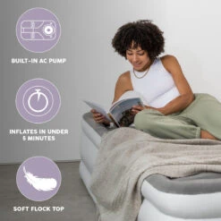 Bestway TriTech King Size Airbed With Built-in Pump -Bestway Sale b0c4z5t8bl.pt06