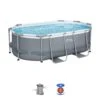 Bestway 10ft X 33in Dark Grey Oval Steel Pro MAX Above Ground Pool Set -Bestway Sale bestway 10ft steel pro max pool
