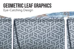 Bestway 12ft X 6.6ft X 26in Leaf Print Rectangle Steel Pro Above Ground Pool Set -Bestway Sale bestway 12ft leaf pool