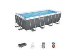 Bestway 16ft X 8ft X 48in Ark Grey Rectangular Steel Pro Max Above Ground Pool Set 12 Bestway 16ft X 8ft X 48in Ark Grey Rectangular Steel Pro Max Above Ground Pool Set -Bestway Sale bestway 16ft rectangular pool