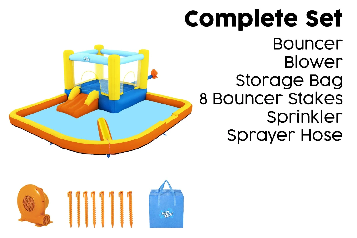 Bestway H2OGO! Kids Inflatable Beach Bounce Water Park Bouncy Castle 11 Bestway H2OGO! Kids Inflatable Beach Bounce Water Park Bouncy Castle - Image 9