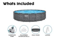 20ft X 52in Grey Round APX 365 Above Ground Pool Set -Bestway Sale bestway large above ground pool