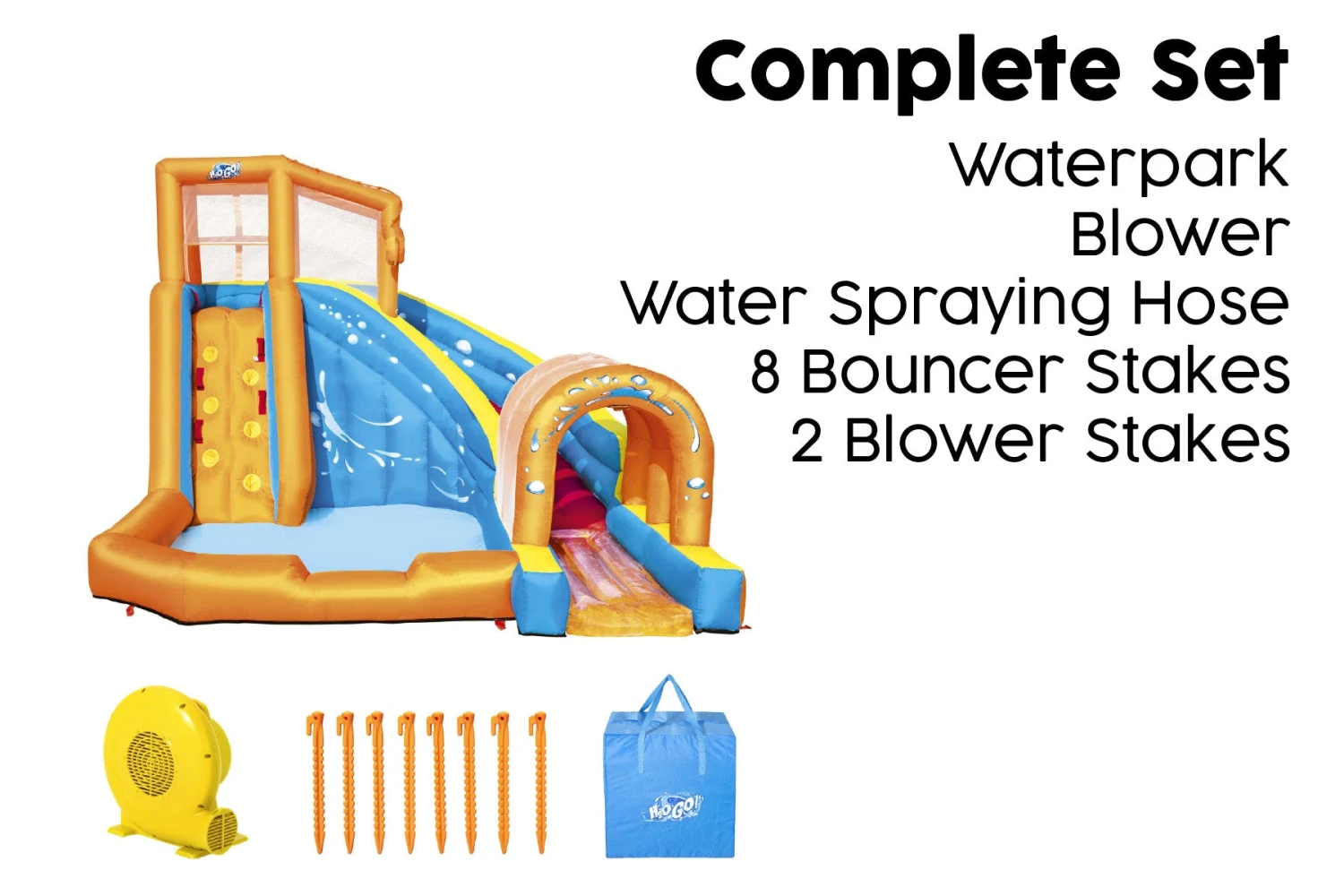 Bestway H2OGO! Inflatable Hurricane Water Park Bouncy Castle 9 Bestway H2OGO! Inflatable Hurricane Water Park Bouncy Castle - Image 8