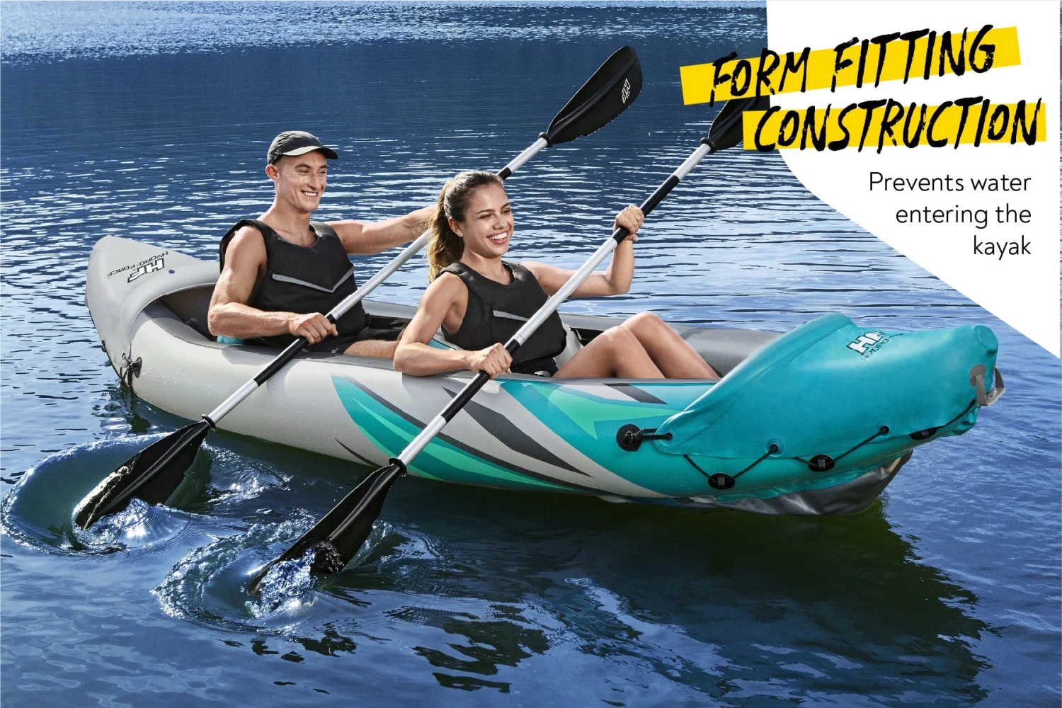 Hydro-Force 2 Person Inflatable Kayak Complete Set - Rapid Elite 7 Hydro-Force 2 Person Inflatable Kayak Complete Set - Rapid Elite - Image 5