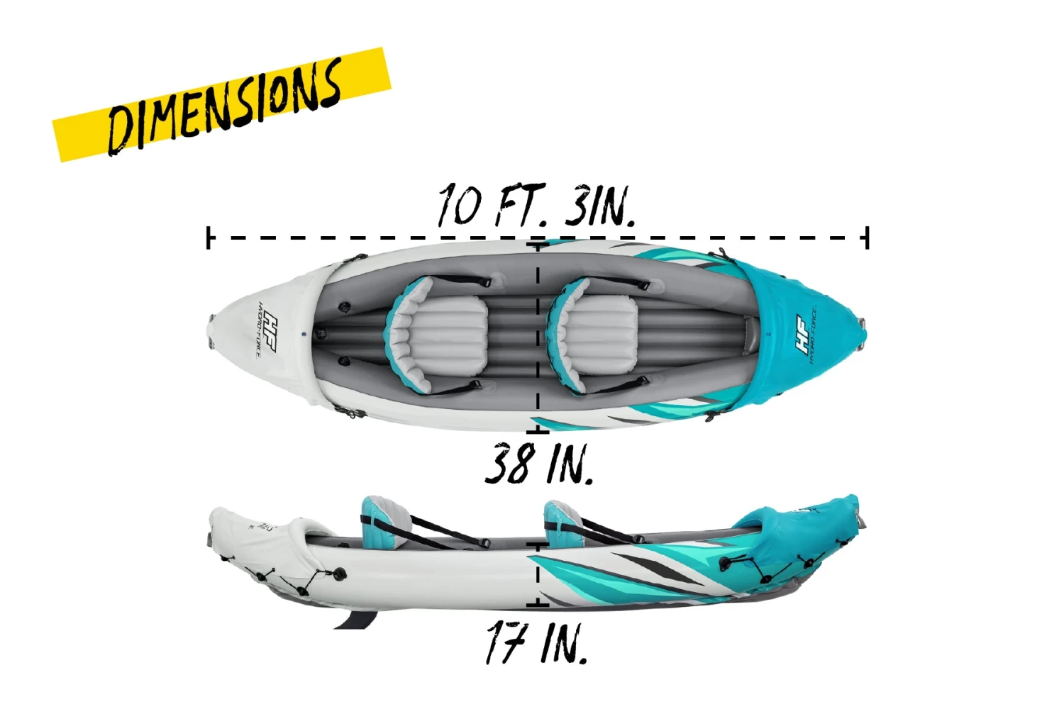 Hydro-Force 2 Person Inflatable Kayak Complete Set - Rapid Elite 11 Hydro-Force 2 Person Inflatable Kayak Complete Set - Rapid Elite - Image 9