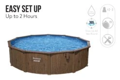 Bestway 16ft X 52in Wood Print Round Hydrium Steel Above Ground Pool Set 18 Bestway 16ft X 52in Wood Print Round Hydrium Steel Above Ground Pool Set -Bestway Sale bestway semi above ground pool