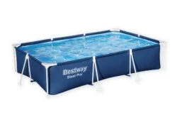 Bestway 9ft X 6.7ft X 26in Navy Blue Rectangle Steel Pro Above Ground Pool -Bestway Sale bestway steel pro swimming pool for family