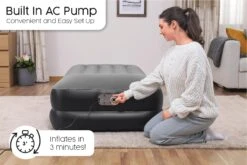Tritech Air Mattress Twin Built-in AC Pump -Bestway Sale bestway triitech single air mattress