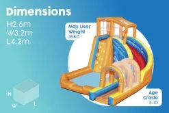 Bestway H2OGO! Inflatable Hurricane Water Park Bouncy Castle 18 Bestway H2OGO! Inflatable Hurricane Water Park Bouncy Castle -Bestway Sale bestway turbo water park complete set