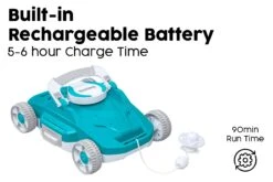 Aquatronix G200 Robotic Automatic Swimming Pool Vacuum Cleaner -Bestway Sale built in battery pool vacuum