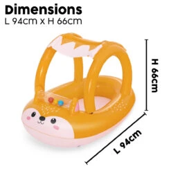 Bestway Inflatable Fox Shaded Baby Pool Float -Bestway Sale bw34168 callout 4
