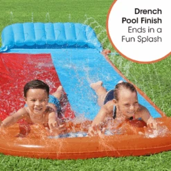 Bestway H2OGO! Tsunami Double Splash And Slide, With Sprinklers -Bestway Sale bw52478 callout feature 1