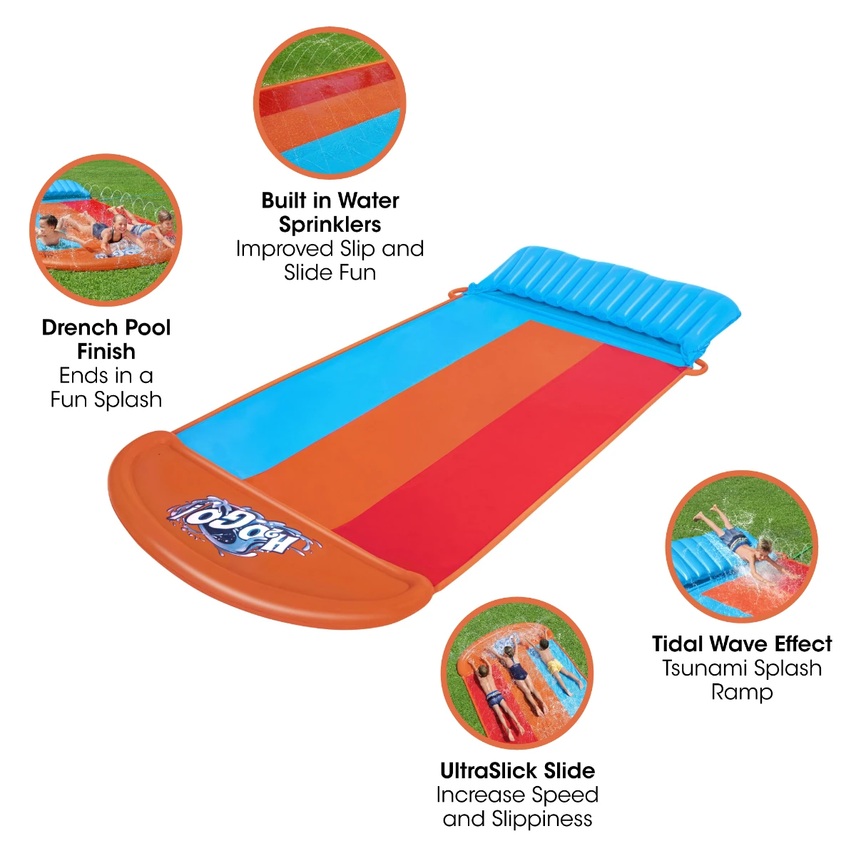 Bestway H2OGO! Tsunami Triple Splash And Slide, With Sprinklers 11 Bestway H2OGO! Tsunami Triple Splash And Slide, With Sprinklers - Image 9