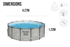 Bestway 14ft X 48in Stone Print Round Steel Pro Max Above Ground Pool Set -Bestway Sale bw5619dgb callout 4 1800x1200 0dd2994e ae7f 4fe9 8637 b497ed9a1c7f