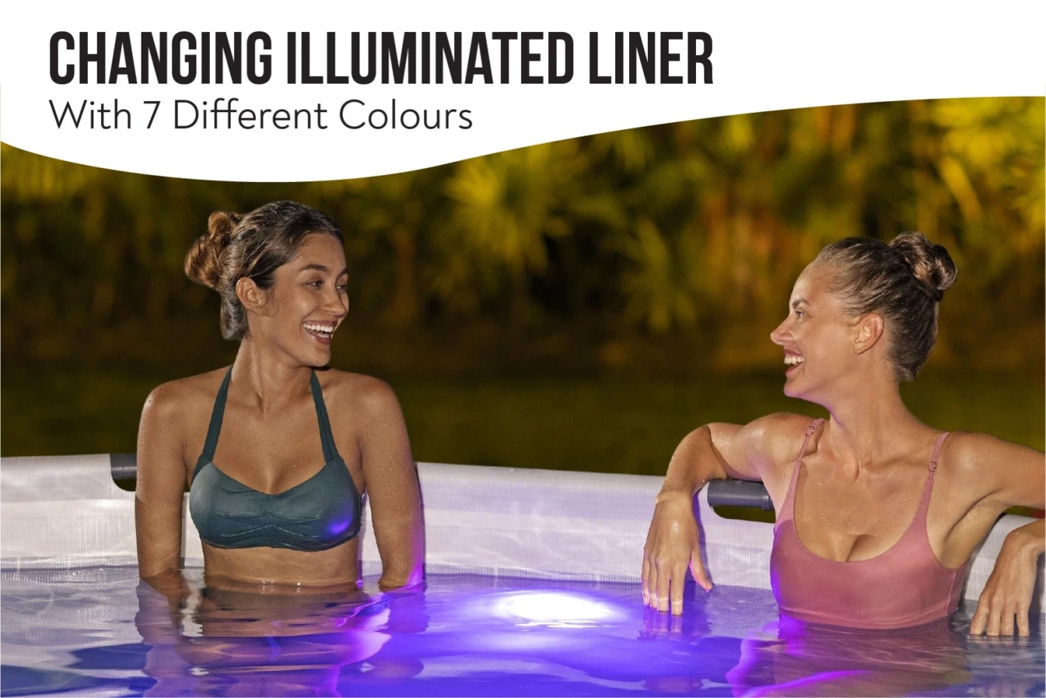 Bestway 15ft X 42in Dark Grey LED Round Steel Pro Max Above Ground Pool Set 7 Bestway 15ft X 42in Dark Grey LED Round Steel Pro Max Above Ground Pool Set - Image 5