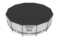 Bestway 12ft X 48in Grey Round Steel Pro Max Above Ground Pool Set -Bestway Sale bw56420gb 20 12ft x 39 5in steel pro frame pool set 4