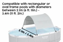 Bestway Pool Canopy For Above Ground Pool UPF 40+ Sun Protection -Bestway Sale bw58746 bw website callout 4