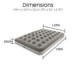 Bestway Double Flocked Jr Airbed With Electric AC Pump 21 Bestway Double Flocked Jr Airbed With Electric AC Pump -Bestway Sale bw671cegb dimentions