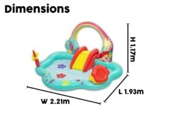 Bestway Little Mermaid Kids Inflatable Paddling Pool With Play Centre -Bestway Sale bw91097 bw website callout 5