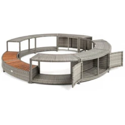 Lay-z Spa Round Rattan Hot Tub Surround 200cm Grey 20 Lay-z Spa Round Rattan Hot Tub Surround 200cm Grey -Bestway Sale bwa0015hk 200cm round surround grey 04 1