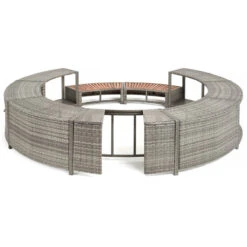 Lay-z Spa Round Rattan Hot Tub Surround 200cm Grey 21 Lay-z Spa Round Rattan Hot Tub Surround 200cm Grey -Bestway Sale bwa0015hk 200cm round surround grey 05 1