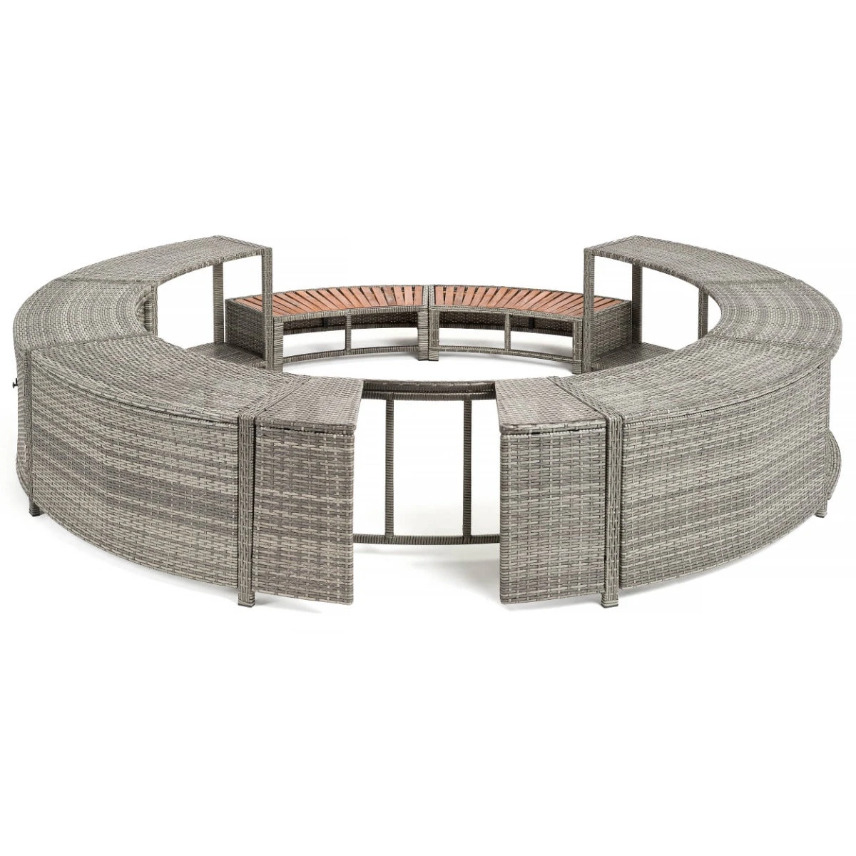 Lay-z Spa Round Rattan Hot Tub Surround 200cm Grey 12 Lay-z Spa Round Rattan Hot Tub Surround 200cm Grey - Image 10