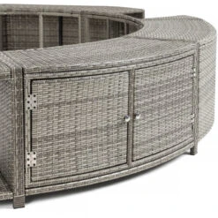 Lay-z Spa Round Rattan Hot Tub Surround 200cm Grey 19 Lay-z Spa Round Rattan Hot Tub Surround 200cm Grey -Bestway Sale bwa0015hk 200cm round surround grey 06 1