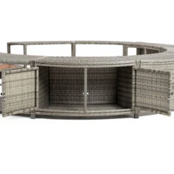 Lay-z Spa Round Rattan Hot Tub Surround 200cm Grey 18 Lay-z Spa Round Rattan Hot Tub Surround 200cm Grey -Bestway Sale bwa0015hk 200cm round surround grey 07 1