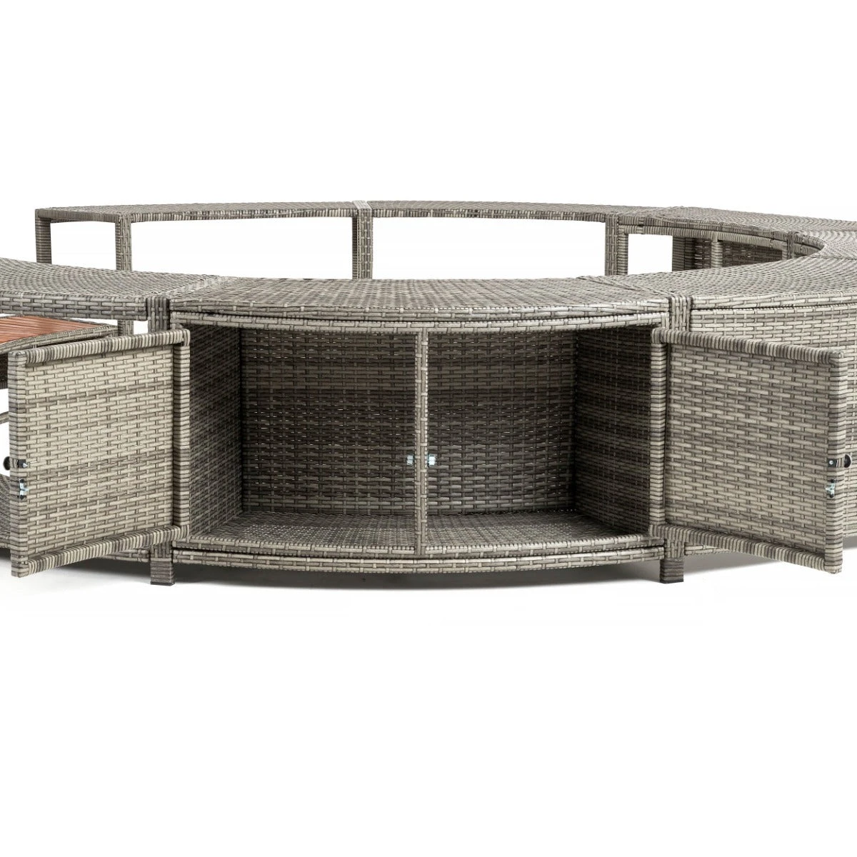 Lay-z Spa Round Rattan Hot Tub Surround 200cm Grey 9 Lay-z Spa Round Rattan Hot Tub Surround 200cm Grey - Image 7