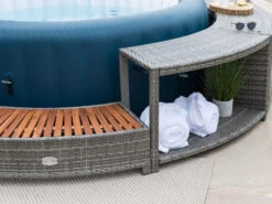 Lay-z Spa Round Rattan Hot Tub Surround 200cm Grey 17 Lay-z Spa Round Rattan Hot Tub Surround 200cm Grey -Bestway Sale bwa0015hk 200cm round surround grey lifestyle 02 1