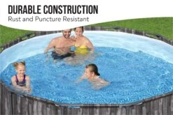 Bestway 12ft X 39.5in Wood Print Round Steel Pro Max Above Ground Pool Set -Bestway Sale durable construction for swimming pools
