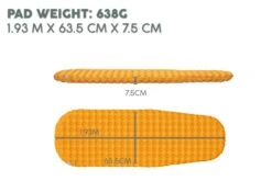 RidgeLite Ultra-Light Insulated Cold Weather Sleeping Pad - Large -Bestway Sale foam sleeping mat