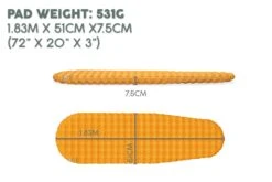 RidgeLite Ultra-Light Insulated Cold Weather Sleeping Pad - Regular -Bestway Sale foam sleeping pads