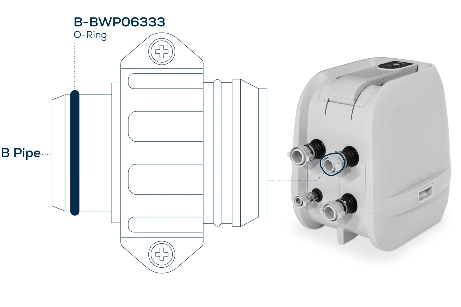 Bestway O-Ring For Airjet Inlet - HydroJet B Pipe 4 Bestway O-Ring For Airjet Inlet - HydroJet B Pipe - Image 2