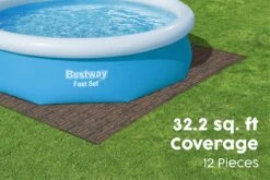 Bestway 20" Pool Floor Protector - Brown -Bestway Sale inflatable pool ground cover