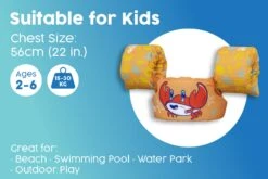 Kids Puddle Jumper Swim Vest With Armbands – Crab -Bestway Sale kids floatie vest