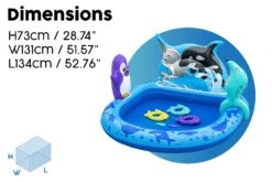 Bestway Polar Pals Kids Inflatable Paddling Pool With Play Center -Bestway Sale kids paddling pool