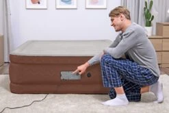 Queen Premium Fortech Airbed With Built-in Pump -Bestway Sale queen double airbed