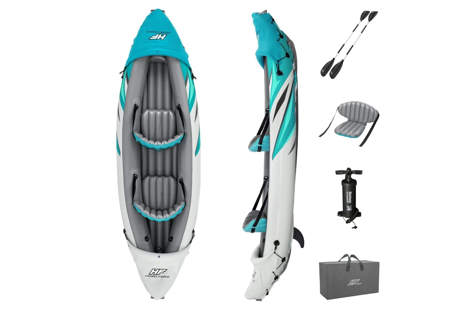 Hydro-Force 2 Person Inflatable Kayak Complete Set - Rapid Elite 5 Hydro-Force 2 Person Inflatable Kayak Complete Set - Rapid Elite - Image 3