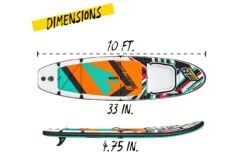 Hydro-Force 10ft Inflatable Paddle Board SUP Set - Breeze Panorama -Bestway Sale stand up surfing breeze panorama