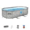 Bestway 14ft X 39.5in Stone Print Oval Steel Pro MAX Above Ground Pool Set -Bestway Sale steel pro max with windows