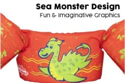 Kids Inflatable Swim Vest With Armbands – Monster -Bestway Sale swimming floats
