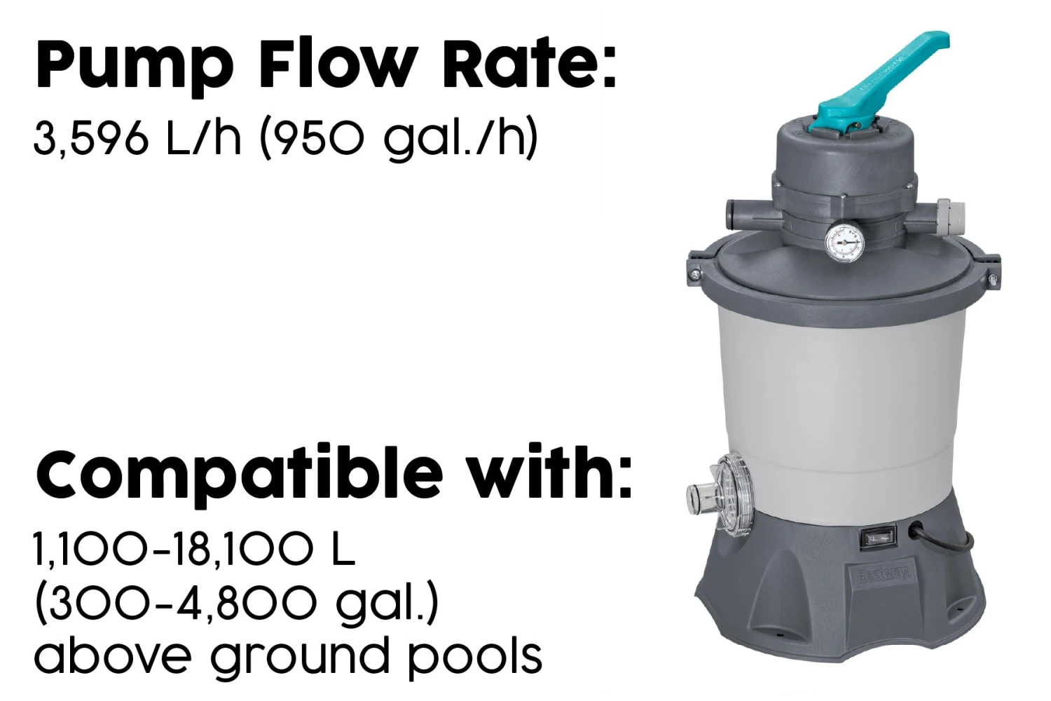 950 Gal Pool Sand Filter For All Above Ground Pools 9 950 Gal Pool Sand Filter For All Above Ground Pools - Image 7