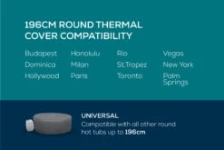 Lay-z Spa Round Thermal Hot Tub Cover - Large 196cm X 71cm -Bestway Sale thermal covers 196cm round 1800x1200 100