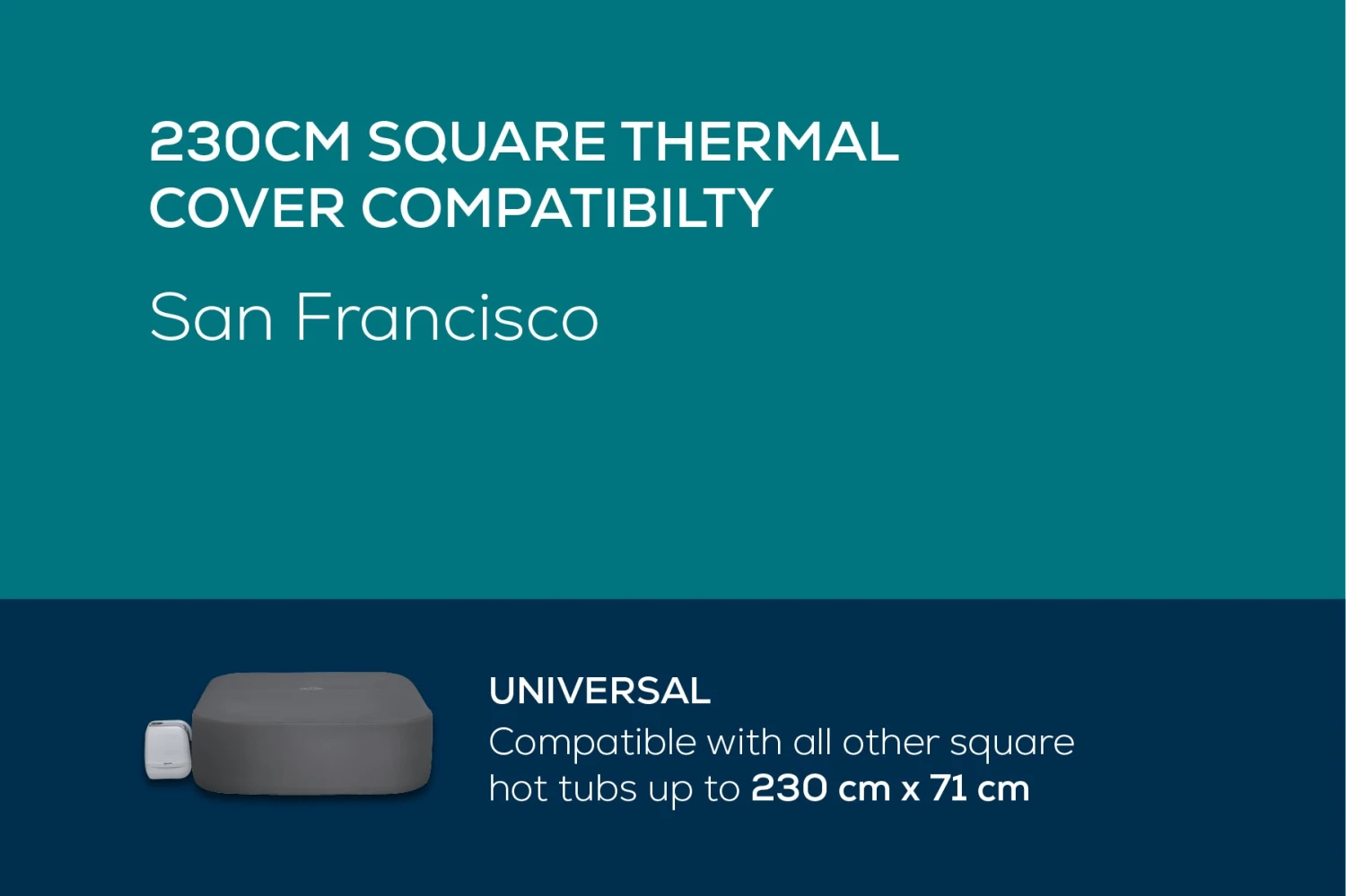 Lay-z Spa Square Thermal Hot Tub Cover - X Large 230cm X 71 Cm 7 Lay-z Spa Square Thermal Hot Tub Cover - X Large 230cm X 71 Cm - Image 5