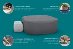 Lay-z Spa Square Thermal Hot Tub Cover - Large 201cm X 85cm -Bestway Sale thermal covers square cut out callouts 1800x1200 1