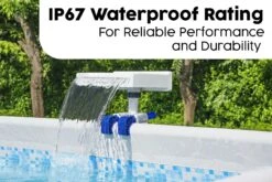 Bestway Flowclear Soothing LED Waterfall, Above Ground Pool Accessory -Bestway Sale waterproof pool fountain